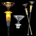 9" Amber Yellow Martini Light-Up Cocktail Stirrers